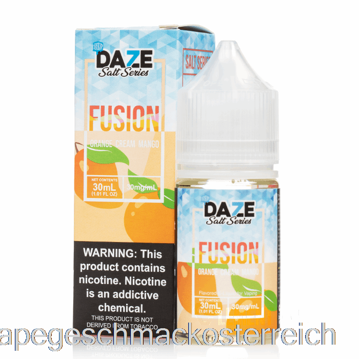 Iced Orange Cream Mango – 7 Daze Fusion Salts – 30 Ml, 30 Mg Vape-Geschmack